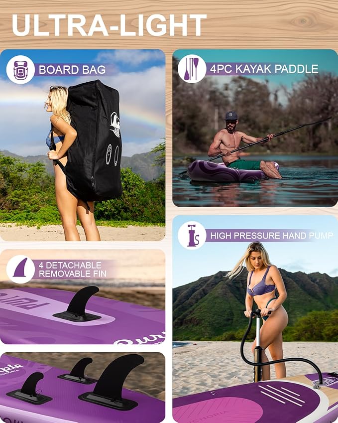 DAMA 11'*34"*6" Stand Up Paddle Board, Inflatable Paddle Board,Inflatable Paddle Boards for Adults w/a Wide, Smooth and Non Slip Deck, Versatile Styles, Suitable for Adults