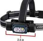Coast WPH34R 2000 Lumen Waterproof Ultra Bright IP68 USB Rechargeable-Dual Power Headlamp, 6 Modes with Spot and Flood Beams, Blue/Black