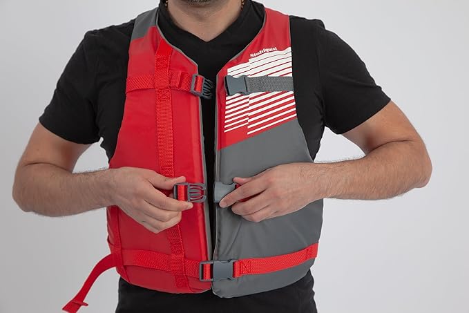 Stohlquist FIT Oversized Adult Life Jacket, US Coast Guard Approved Type III Life Vest, PFD for Men and Women, Easily Adjustable, Lightweight and High Buoyancy - Plus Size (48-60" Chest)