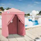 EAGLE PEAK Flex Ultra Compact 5x5 Pop-up Canopy, Sun Shelter, Changing Room, Portable Privacy Tent for Pool, Fashion Photoshoots, or Camping, Pink
