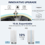 Hard Shell Suitcases 28 Inch Large Checked Luggage with Spinner Wheels Cup Holder, Expandable Check in Luggage Lightweight Top Opening Luggage Big Rolling Suitcase with Lock, White