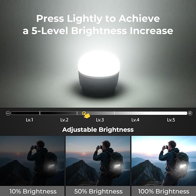 1000LM Camping Lantern Rechargeable, 11 Light Modes with RGB Color Changing Camping Lights, Portable Tent Light with Magnetic Base, Waterproof Emergency Hanging Light for Hurricane, Home, Camping