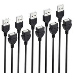 Smays USB Extension Cable 6 ft 5-Pack, USB-A 2.0 Male to Female Extender Cord Lot