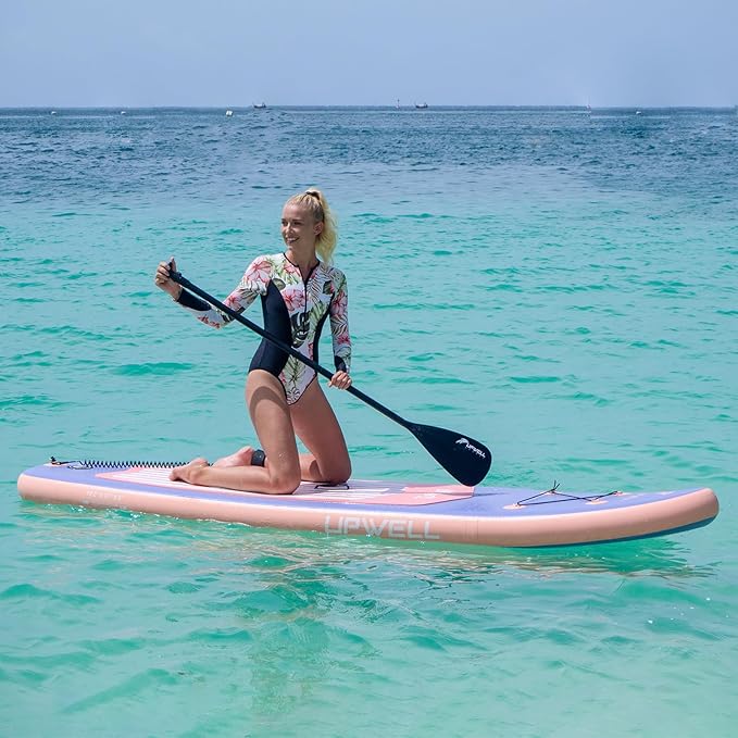 UPWELL 11’6”/11'2”/11'/10'8”/10'6”/10'2” Inflatable Stand Up Paddle Board with sup Accessories Including Backpack, Repairing Kits, Non-Slip Deck, Leash, 3 Fins, Paddle and Hand Pump