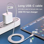 iPhone 17 Chrager, iPad Pro Chrager, iPad Chrage Fast Charging for iPad 10th 11th A16/iPad Pro Air 13/12.9/11/iPad Mini 6th/7th A17 Pro/iPhone 17 16 15 Pro Max,20W Block & 10ft USB C Cable,3Pack White
