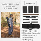 Naturehike IGT Camping Table, Fold up Lightweight, Aluminum Alloy+Wood, 4-6 Person Portable Table with Carry Bag for Outdoor, Folding Square Table, Picnic Backyards BBQ Camp Kitchen