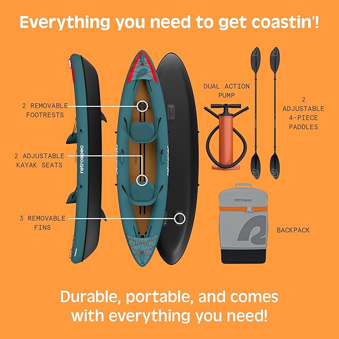 Retrospec Coaster Single & Tandem Inflatable Kayak