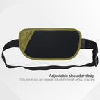 Slim RFID Blocking Money Belt for Travel - Anti-Theft Hidden Passport Holder Waist Wallet with Secure Pouch for Cash, Credit Cards & Phone Safe (Olive-green)