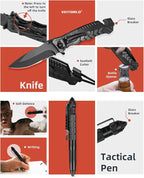 VEITORLD Gifts for Men Dad Him Christmas - Survival Gear and Equipment 12 in 1, Survival Kits - Cool Unique Fishing Hunting Birthday Gifts for Husband Teen Boy Boyfriend Women, Mens Stocking Stuffers