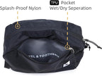 Travel Toiletry Bag 8L, Large Packing Cube with Waterproof TPU Wet/Dry Compartment
