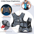 Sportneer Weighted Vest for Women Men: 8lbs/12lbs/15lbs/20lbs/25lbs Weight Vest with Detachable Phone Pouch Rucking Vest for Women Walking Strength Training Muscle Building Weight Loss