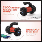 Camping Lantern Rechargeable, AlpsWolf LED Flashlight Spotlight Lantern with 800LM, 3600 Capacity Powered, Portable Bright Camping Light for Emergency, Outdoor Hiking, Power Outages