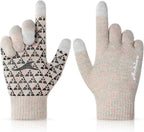 Achiou Winter Gloves, Glove for Men Women, Upgraded Touch Screen Texting Warm Running with Thermal Soft Knit Lining