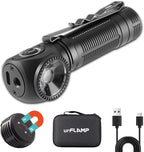 2000 Lumens Rechargeable Flashlight, 3800mAh Proximity Sensor & Right-Angle LED Flashlights, Magnetic Base, TIR Lens, IP68 Waterproof, Hands-Free Sensing Control