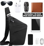 Anti Theft Travel Bag, One Shoulder Large Capacity Cross-body Bag Chest Fashion Lightweight Sling Bags for Travel Sports