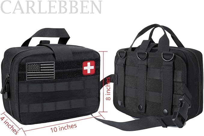 Carlebben Survival Kit Camping kit First Aid Kit Emergency Bugout Bag Gifts for Men Tactical Gear Accessories Molle Attachments Military