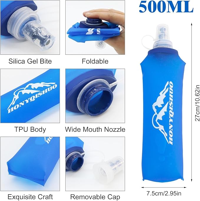 Hydration Vest Pack Backpack, Running Vest for Women Men Adjustable Chest Straps Running Hydration Vest for Trail Hiking