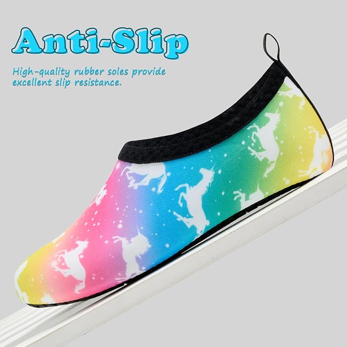 Deevike Kids Water Shoes Boys Grils Barefoot Quick Dry Aqua Socks Beach Shoes for Toddler Sports Swim Surf Outdoor Walking