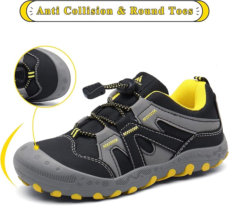 Mishansha Boy's Girl's Hiking Shoes Low Top Sneakers Outdoor Trekking Walking Climbing Running Shoes