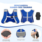 Fragraim Weighted Vest for Women Men - 8lb/10lb/12lb/16lb/22lb/25lb/30lb Weight Vest with Reflective Stripe, Detachable Phone Pouch, Ideal for Walking, Strength Training, Running, Workout, Cardio