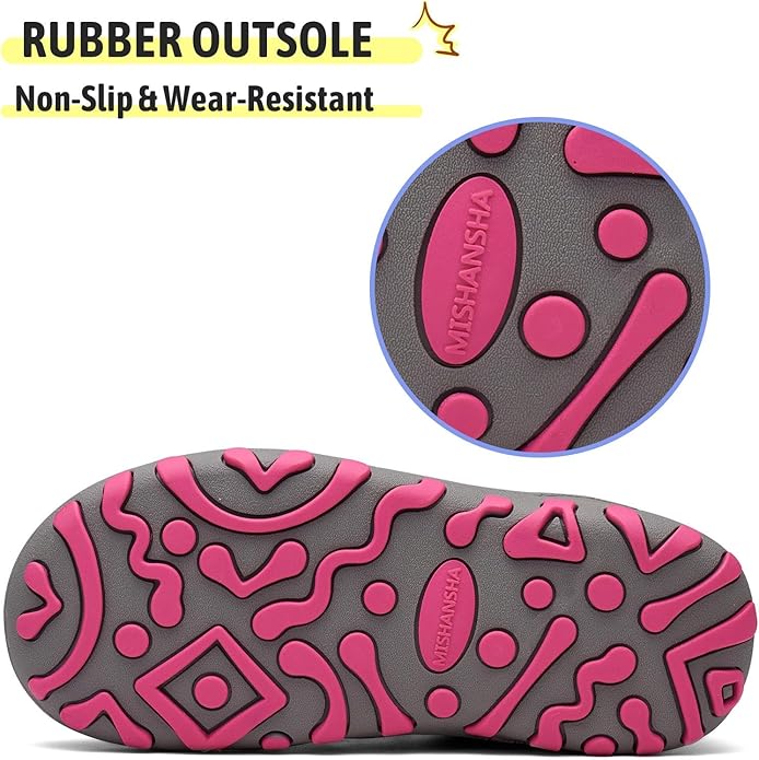 Mishansha Kids Hiking Boots Toddler Girls Boys Hiking Shoes Water-Resistant Anti-Collision Non-Slip Athletic Outdoor Trekking Boots