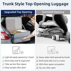 Hard Shell Suitcases 28 Inch Large Checked Luggage with Spinner Wheels Cup Holder, Expandable Check in Luggage Lightweight Top Opening Luggage Big Rolling Suitcase with Lock, Silver