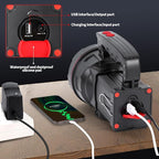 Superbright LED Handheld Searchlight Tactical Waterproof Spotlight High Power Rechargeable Flashlights with Side Light USB Power Charger (White Light)