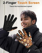 RIGWARL Upgraded Plush Gloves for Cold Weather, Women Men Winter Gloves for Late Fall and Early Winter, Warm Running Gifts