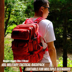Military Tactical Backpack 45L Large Tactical Backpack for Men, Hiking Rucksack With Bottle Holder