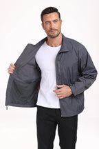 Mens Windbreaker Jackets Lightweight Packable Windproof for Casual Hiking Outdoor