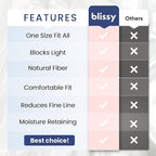 Blissy Silk Sleep Mask - Eye Sleeping Mask for Women & Men for Total Blackout - 100% Pure Mulberry Silk, 22 Momme 6a Fibers - Blindfold Sleep Mask Side Sleeper Eye Cover (Silver)