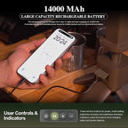 Wireless Magnetic Camping Light with Telescoping Pole (285-1100mm) - 3 Mode Dimmable LED, 14000mAh Portable Power, Waterproof Design for Tent & Outdoor Emergencies