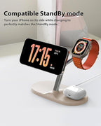 3-in-1 Wireless Charging Station for Apple Devices - Fast Charging Station for iPhone and Watch, Stable Charger Stand for iPhone 12-15 & iPhone 16 & iWatch & AirPods