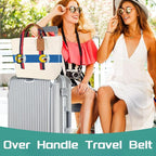 Slohif Luggage Straps for Suitcases Travel Belt Accessories Luggage Connector Identifiers 2 Pack Over Handle with Buckle Unique Nylon Adjustable Strap for Sleeping Bag Car Seat Shark