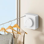 2 Pack Retractable Clothesline Indoor & Outdoor, 16.2 Ft Non-Sagging Stainless Steel Laundry Washing Line with Wall Mounted Heavy Duty Design, Space-Saving Clothing Drying Rack (White)