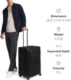 TUMI - Aerotour 4 Wheel Expandable Luggage - Men's and Women's Lightweight Business and Leisure Travel Suitcase - 26" Short Trip Expandable Packing Case, Navy