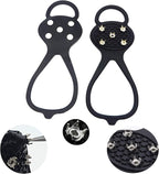 Universal Non Slip Gripper Spikes for Shoes, Ice Traction Cleat Grips with Steel Studs Crampon for Ice Sports
