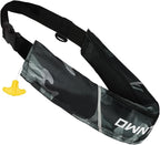 Owntop Manual Inflatable Belt Pack, Adults Swim Jacket with Blowpipe & Whistle, 24g CO2 Cylinder Included, Low Profile for Kayaking, Fishing, Paddle Sports