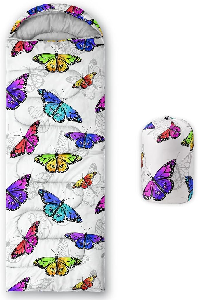 QOOMO Camping Sleeping Bags,3 Season Warm & Cool Weather,Lightweight,Waterproof Sleeping Bags for Adults & Kids,Traveling,and Outdoors,Camping Gear Equipment