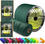 TECEUM 5/32" Paracord Rope 1000 – 1000ft / 200ft / 100ft / 50ft – Tactical Parachute Cord 4mm – 45+ Colors – Nylon String for Survival & Camping Gear – Stripe Cord for Survival – Utility Rope