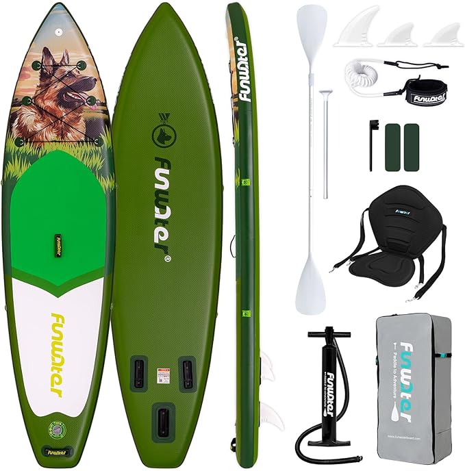 FunWater Stand Up Paddle Board Ultra-Light Inflatable Paddleboard with SUP Accessories for Adults & Youth of All Skill Levels