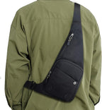 Peicees Sling Bag for Men Women Shoulder Bag Backpack Strap Pockets Chest Bag for Running Hiking Camping Exercise Outdoor