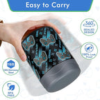 12oz Soup Thermo for Hot Food Kids Insulated Food Jar Wide Mouth Lunch Container Leak Proof Stainless Steel Vacuum for School Office Travel Outdoors Black-Gamepad