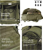 3 In 1 Military Backpack Travel Duffle Bag for Weekender Gym Traveling Workout Deployment