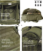 3 In 1 Military Backpack Travel Duffle Bag for Weekender Gym Traveling Workout Deployment