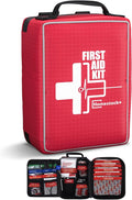 First Aid Kit, Upgrade Trauma First Aid Kit with Labelled Compartments -Emergency Medical Kits with Molle System First Aid Kits for Car, Home, Hiking, Camping and Outdoor Emergencies -216 Pieces