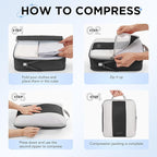 10 Set Compression Packing Cubes for Travel Essentials,Compressible Expandable Packing Cubes for Suitcase,OlarHike Luggage Organizer Bags for Travel,Handy Helper for Organizing Clothes(Black)