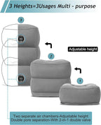 Inflatable Travel Foot Rest Pillow,Kids Airplane Bed,Adjustable Height Flight Pillow,Travel Essentials for Airplane,Office,Home,Trains,Cars