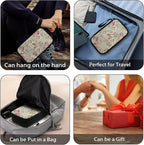 Roses Travel Cord Organizers Case Electronic Organizer Travel Cases Storage Bag Travel Cable Organizer Bag Pouch Electronic Accessories Carry Case for Cable Cord