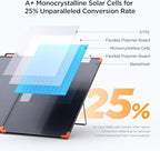 N-Type 16BB 350W Portable Solar Panel for Power Station,Hurricane Preparedness Items,43V Foldable Solar Charger 25% High Efficiency IP68 Waterproof 4 Reinforced Kickstands for Camping RV Trip